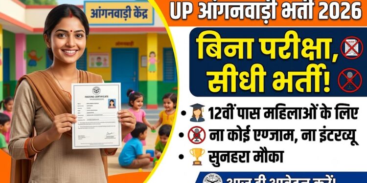 UP Anganwadi Bharti 2026: ना कोई एग्जाम, ना इंटरव्यू... 12वीं पास महिलाओं के लिए बिना परीक्षा नौकरी पाने का सुनहरा मौका