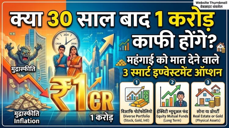 Personal Finance: क्या 30 साल बाद 1 करोड़ रुपये आपके लिए काफी होंगे? जानिए महंगाई को मात देने वाले 3 स्मार्ट इन्वेस्टमेंट ऑप्शन