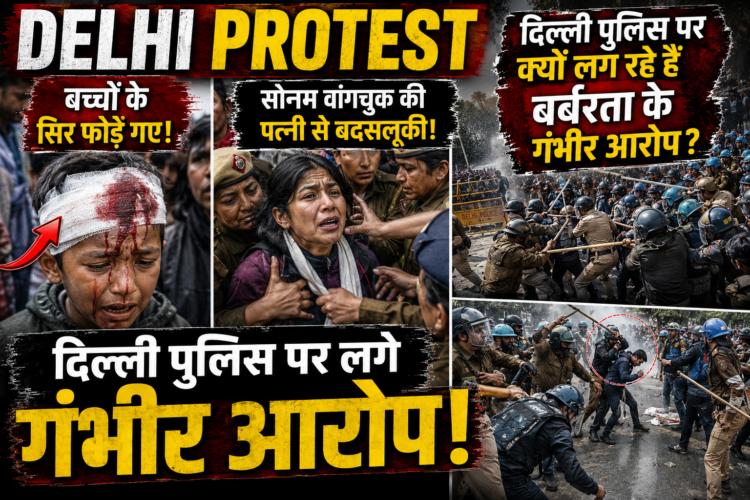 Delhi Protest: बच्चों के सिर फोड़े गए, सोनम वांगचुक की पत्नी से बदसलूकी, दिल्ली पुलिस पर क्यों लग रहे हैं बर्बरता के गंभीर आरोप?