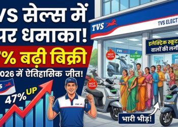 TVS Sales June 2026: टीवीएस ने गाड़ दिए झंडे, 47% बढ़ी बिक्री, इलेक्ट्रिक स्कूटर खरीदने वालों की लगी लाइन