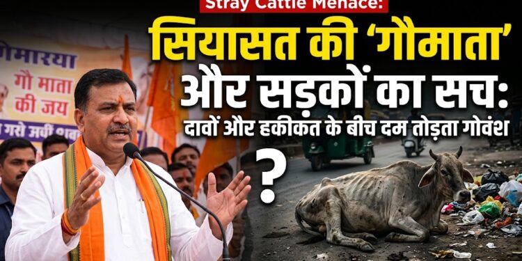 Stray Cattle Menace: सियासत की 'गौमाता' और सड़कों का सच: दावों और हकीकत के बीच दम तोड़ता गोवंश