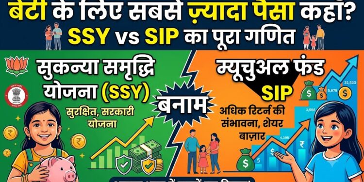 SSY vs Mutual Fund SIP: बेटी के भविष्य के लिए कहाँ मिलेगा सबसे ज्यादा पैसा? आसान भाषा में समझें पूरा गणित