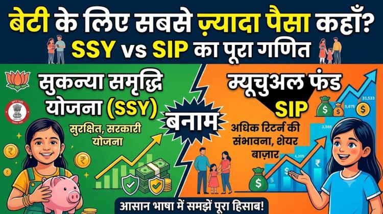 SSY vs Mutual Fund SIP: बेटी के भविष्य के लिए कहाँ मिलेगा सबसे ज्यादा पैसा? आसान भाषा में समझें पूरा गणित