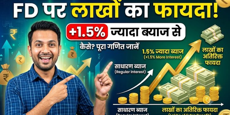 Fixed Deposit Interest Rate: सिर्फ 1.5% ज्यादा ब्याज से FD पर लाखों का अतिरिक्त फायदा, निवेश से पहले जानें पूरा गणित