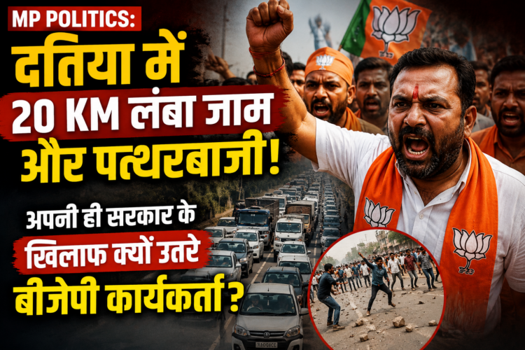 MP Politics: दतिया में 20 KM लंबा जाम और पत्थरबाजी, अपनी ही सरकार के खिलाफ क्यों उतरे बीजेपी कार्यकर्ता?