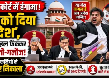 सुप्रीम कोर्ट में वकील का हंगामा: जज को दिया 'आदेश', फिर फाइल फेंककर की गाली-गलौज; सुरक्षाकर्मियों ने बाहर निकाला