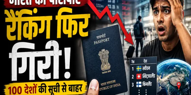 Global Passport Index 2026: भारत की पासपोर्ट रैंकिंग फिर गिरी, 100 देशों की सूची से बाहर; जानें टॉप-10 में कौन से देश