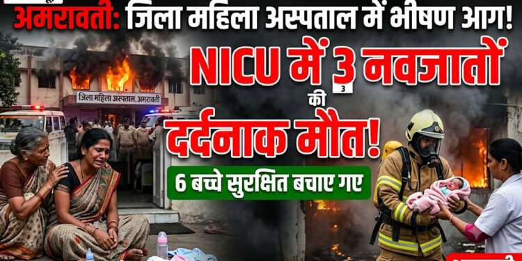 Amravati: अमरावती के जिला महिला अस्पताल में आग, NICU में 3 नवजातों की मौत; 6 बच्चों को बचाया गया