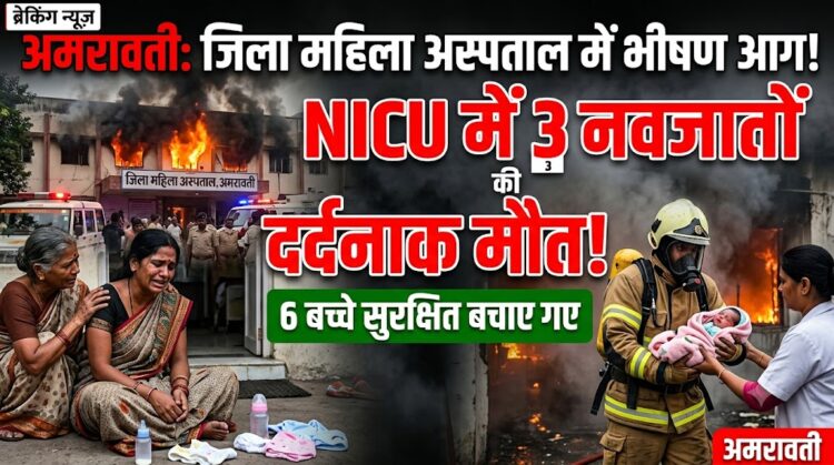 Amravati: अमरावती के जिला महिला अस्पताल में आग, NICU में 3 नवजातों की मौत; 6 बच्चों को बचाया गया