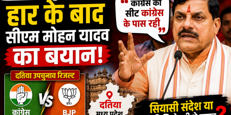 Datia By Election Result: हार के बाद सीएम मोहन यादव का बयान, कांग्रेस की सीट कांग्रेस के पास रही