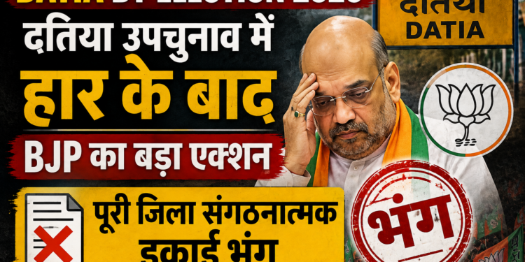 Datia By Election 2026: दतिया उपचुनाव में हार के बाद BJP का बड़ा एक्शन, पूरी जिला संगठनात्मक इकाई भंग