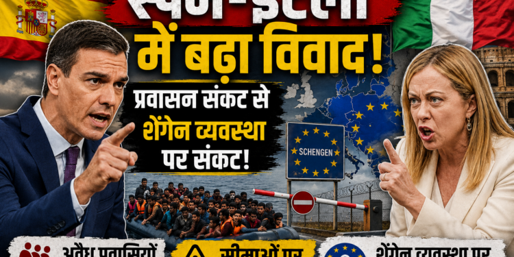 Spain Italy dispute: स्पेन-इटली में बढ़ा विवाद, प्रवासन संकट से शेंगेन व्यवस्था पर संकट