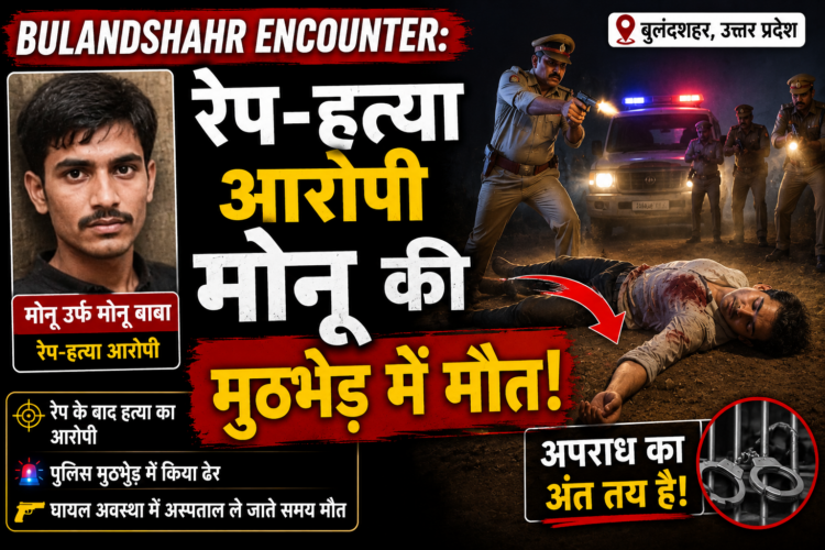 Bulandshahr Encounter: रेप-हत्या आरोपी मोनू की मुठभेड़ में मौत